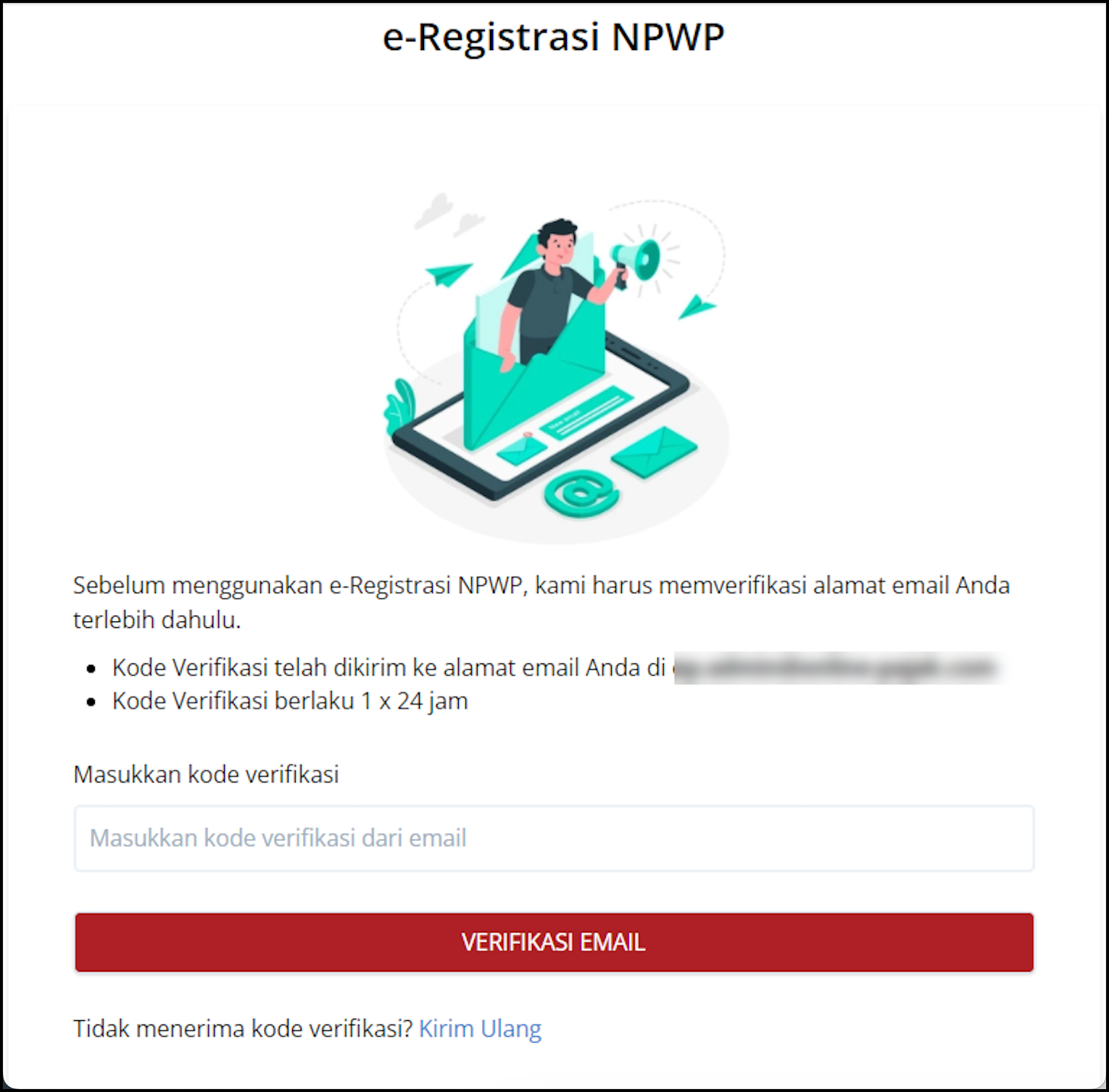 Gambar 2 - Cara Pendaftaran eRegistrasi NPWP Wajib Pajak (OP) di Aplikasi OnlinePajak